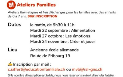 Education familiale – Ateliers Familles